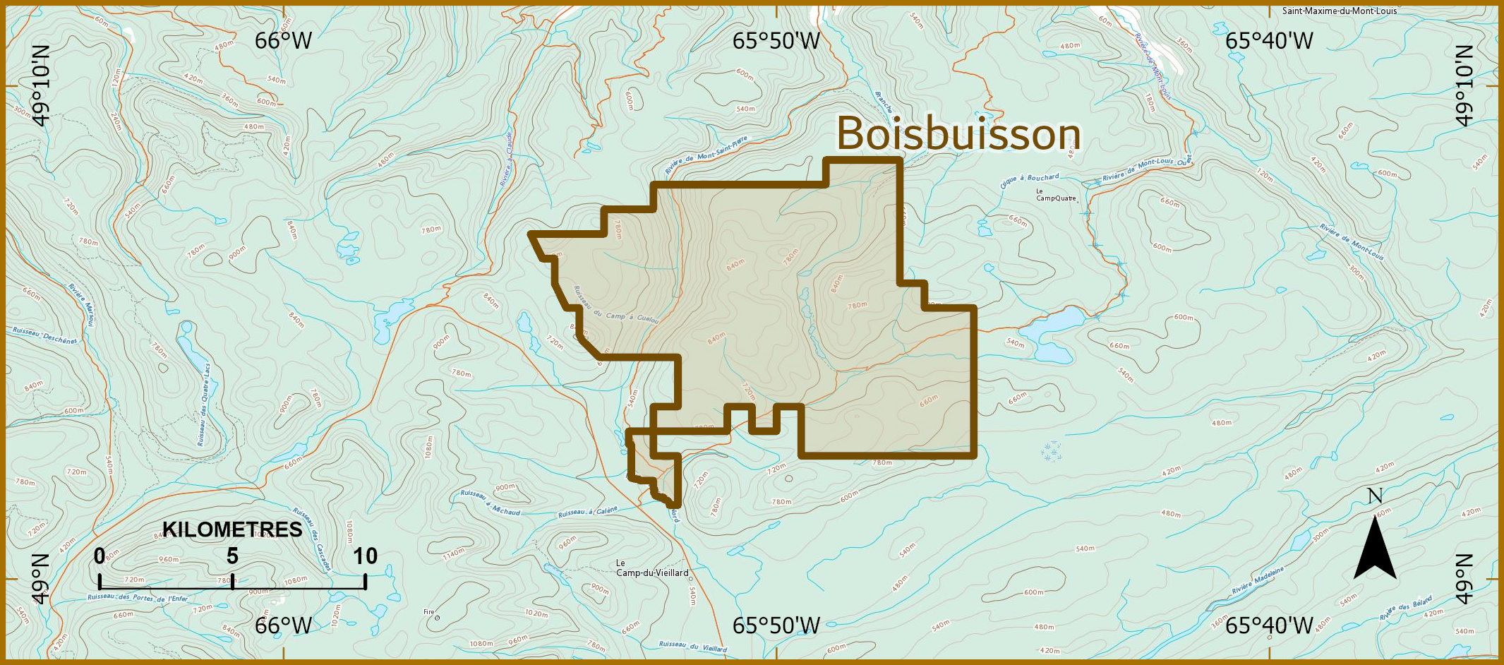 Detailed Map showing Project Boisbuisson