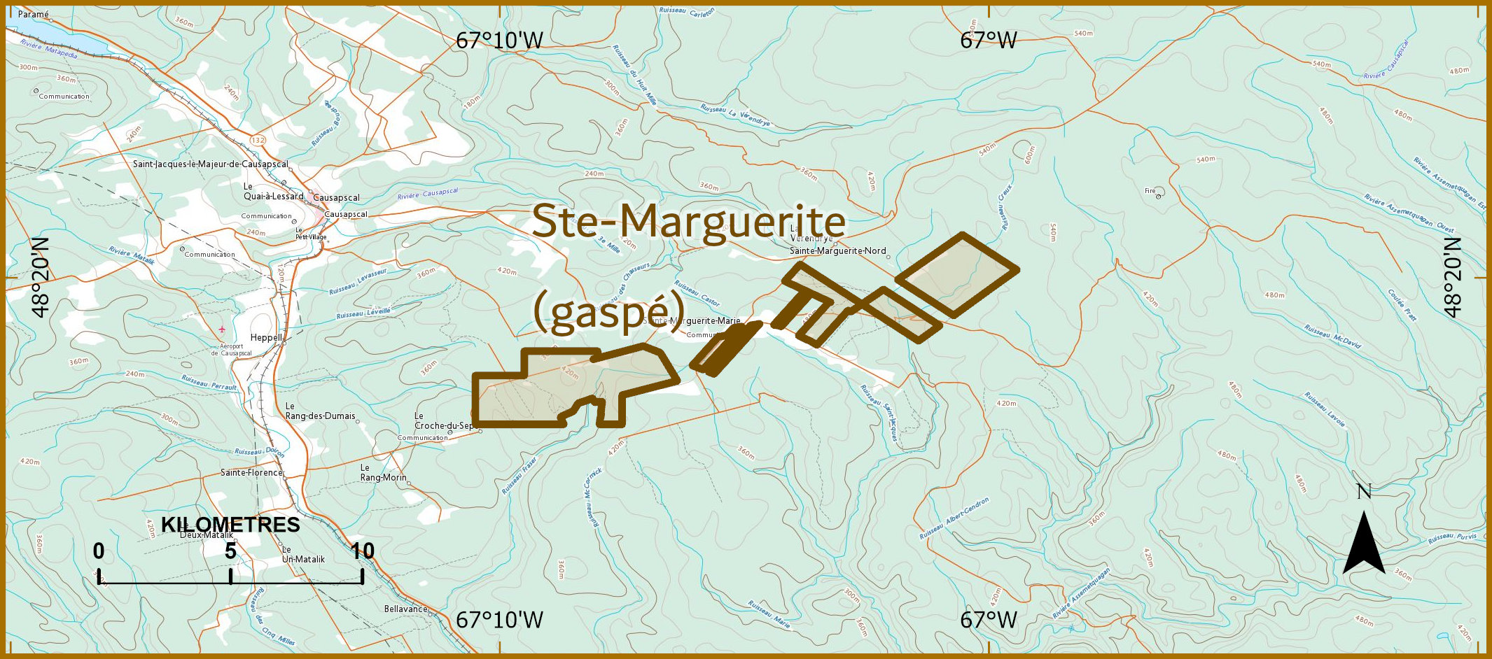 Detailed Map showing Project Ste. Margarite